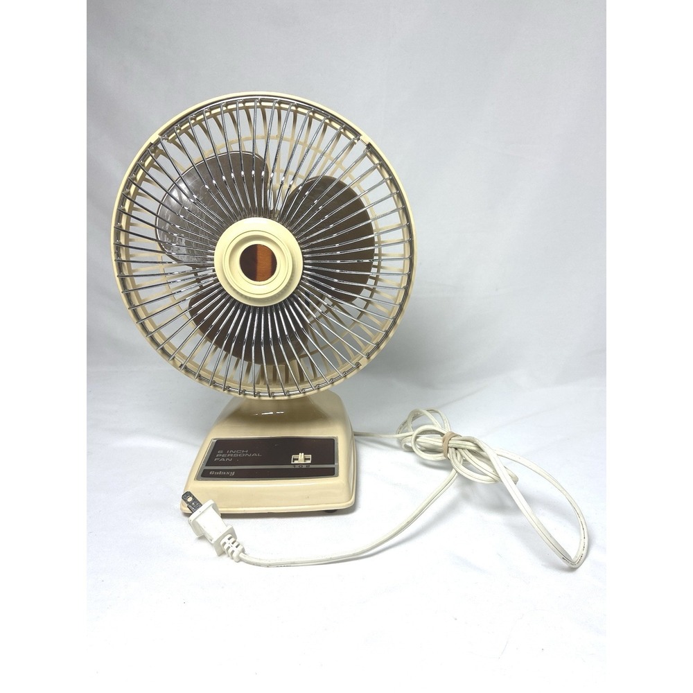 Vintage Galaxy Personal 6 Inch Electric Fan-Mod #3146-2‎ Speed-Brown Blades